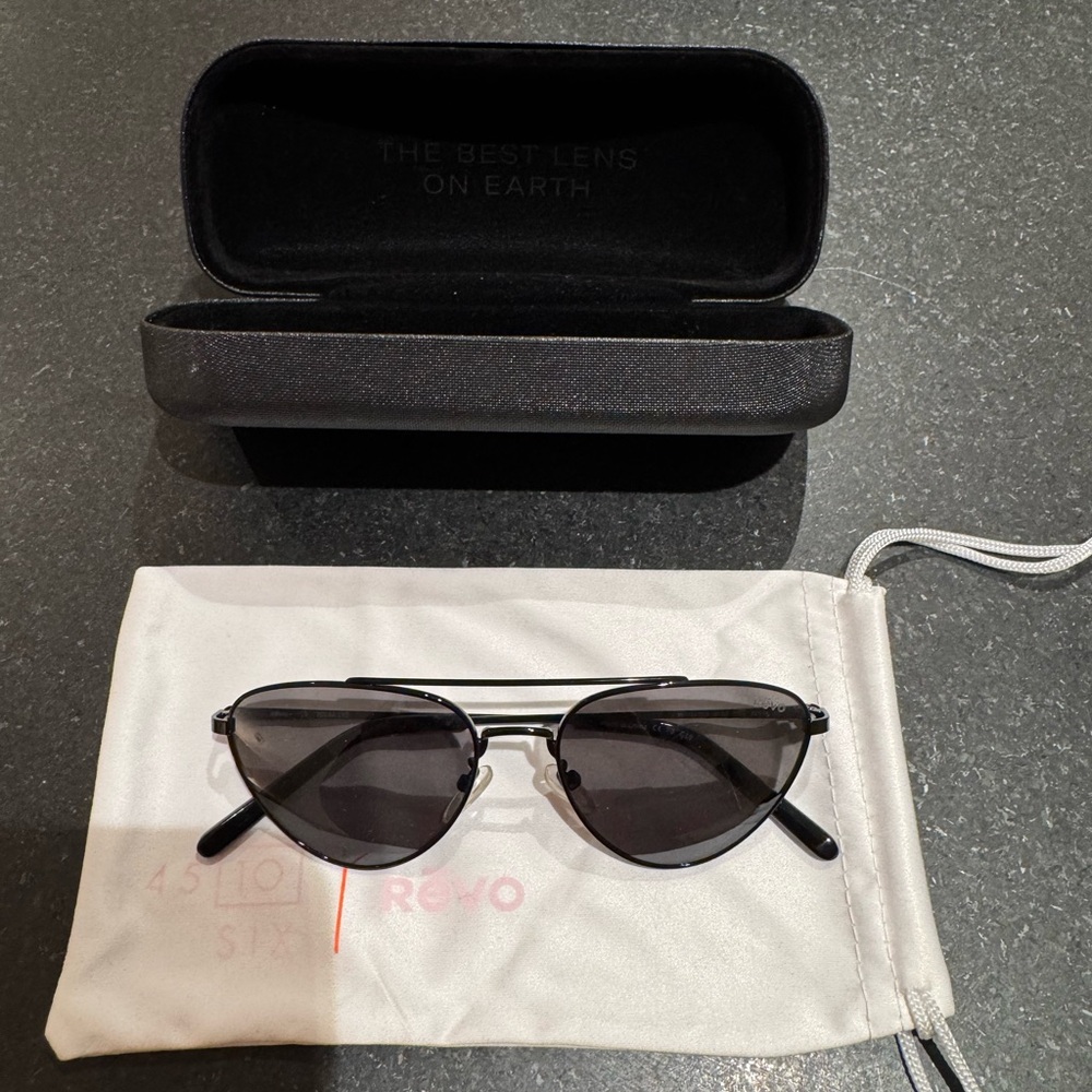 Revo Sleek Black Sunglasses